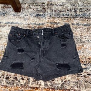 Black distressed forever 21 shorts